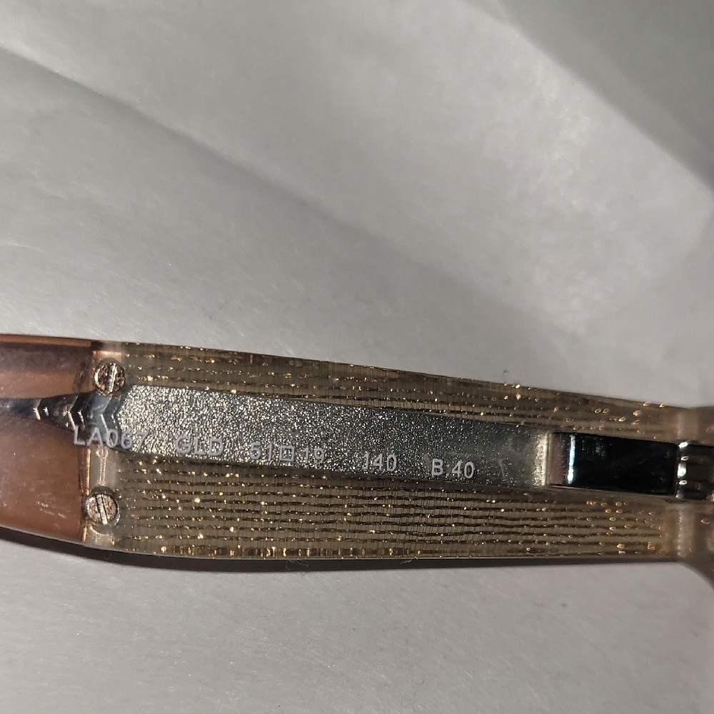L.A.M.B. Glitter Cat-Eye Glasses in Champagne - Picture 4 of 4